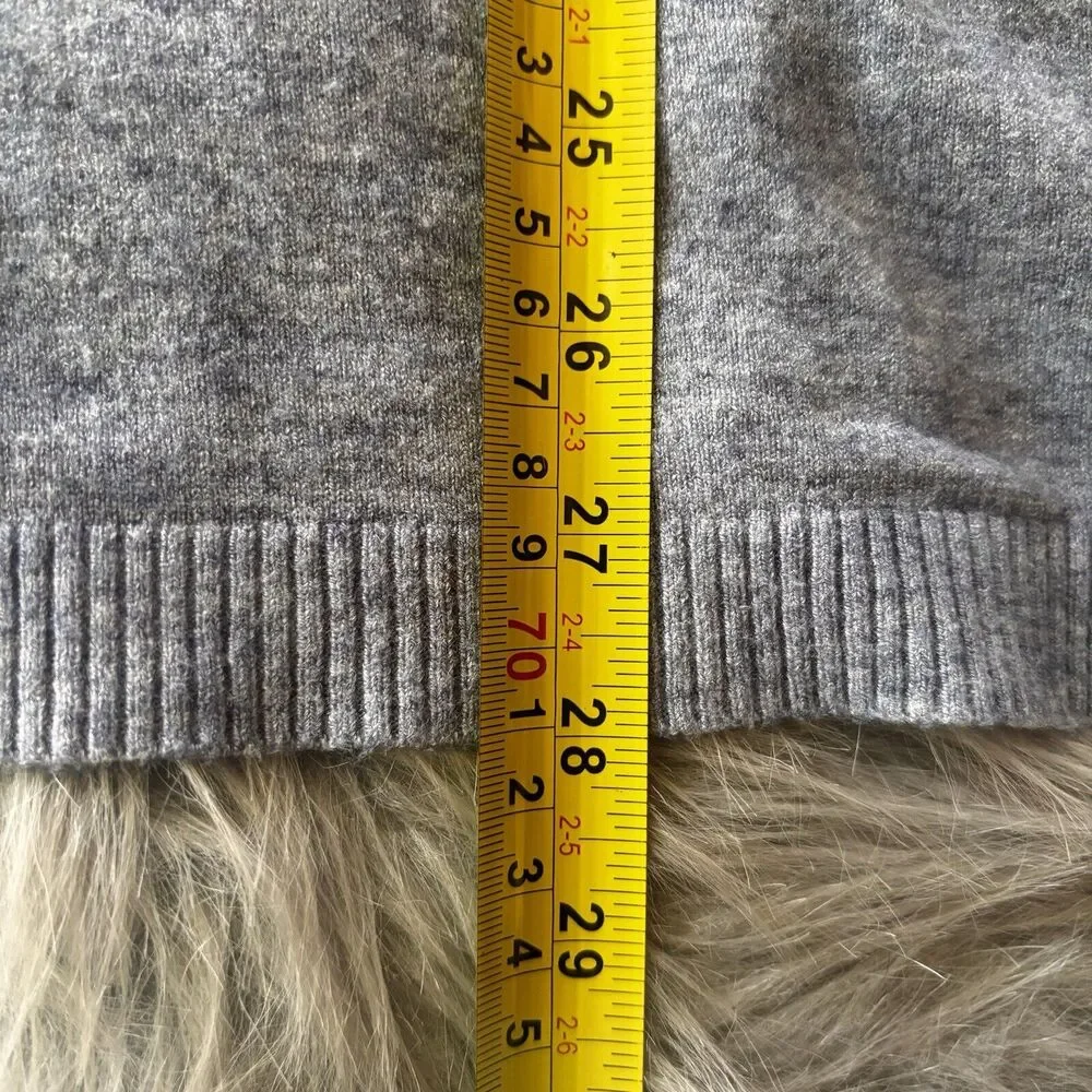 Cyrus Sweater Sz XL Turtleneck Ribbed Tunic Grey Winter Autumn Casual Knit Warm - Picture 8 of 9